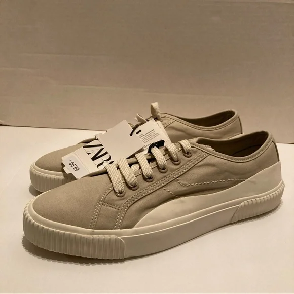 Zara Women’s Platform Athletic Tennis Shoes‎ Sneakers Size 9 - Picture 3 of 10